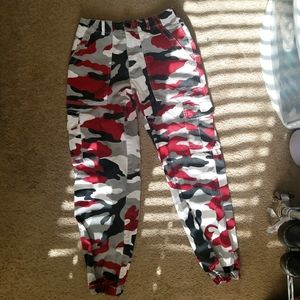 Red Camo Cargo Pants